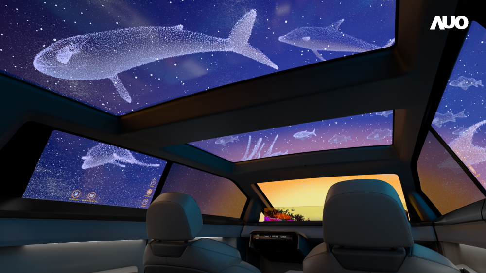 DUOBAO�����پW��Smart Cockpit 2025չʾһϵ���I�ȘI���Micro LED Display HMI ��Q���������лþ�ȫ����Ļ(Vitrual Sky Canopy)��ȫ���׶Ȍ����ߴ���͸��Micro LED �@ʾ�����촰�đ���������o߅�H�ĳ���ʽ�w�